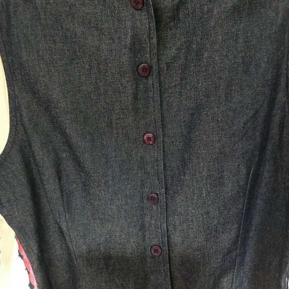 CSandy Starkman Denim Sleeveless Top w/ Embroidery - Picture 11 of 11
